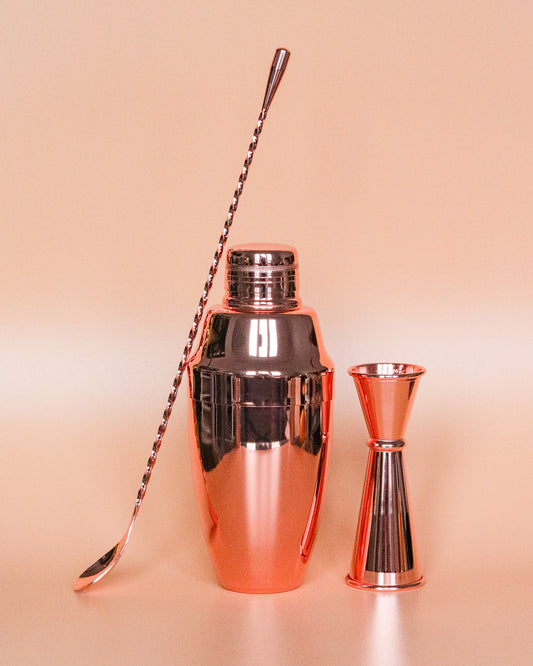 Premium Copper Cocktail Shaker Gift Set